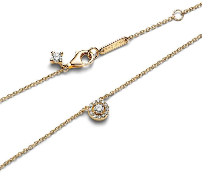 Pandora 14k Gold-plated unique metal blend Cubic Zirconia Clear 363548C01-45 Cadena de cuello para mujeres Pandora 14k Gold-plated unique metal blend Cubic Zirconia Clear 363548C01-45 Cadena de cuello para mujeres