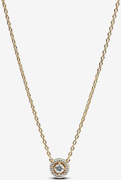 Pandora 14k Gold-plated unique metal blend Cubic Zirconia Clear 363548C01-45 Cadena de cuello para mujeres Pandora 14k Gold-plated unique metal blend Cubic Zirconia Clear 363548C01-45 Cadena de cuello para mujeres