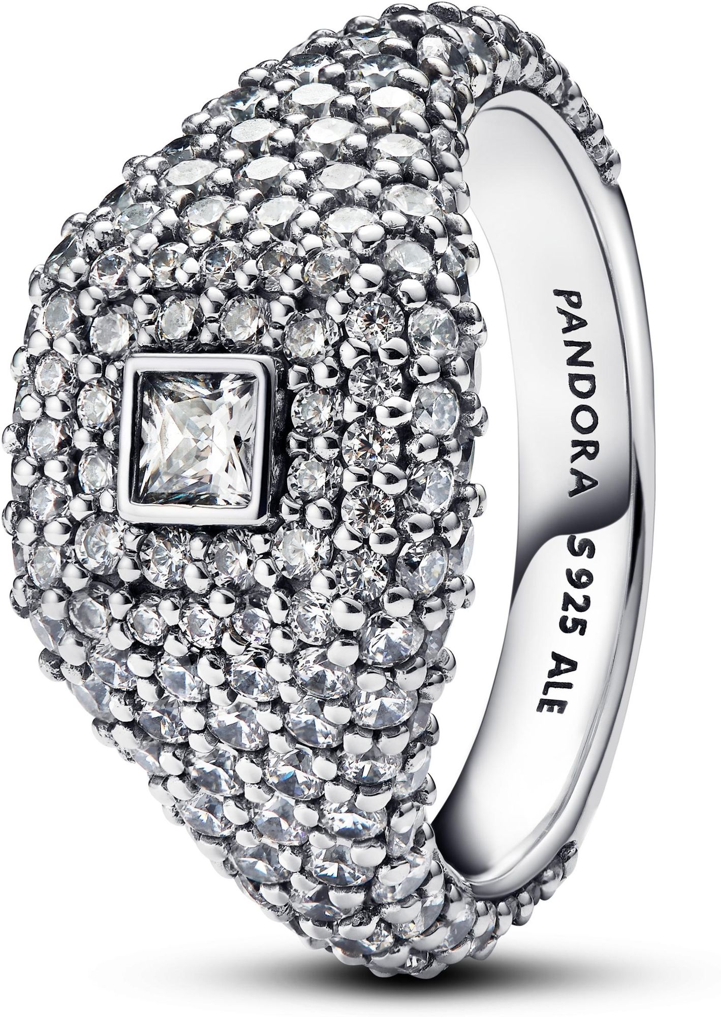 Pandora Sterling silver  Cubic Zirconia Clear 193556C01 Bague pour femmes