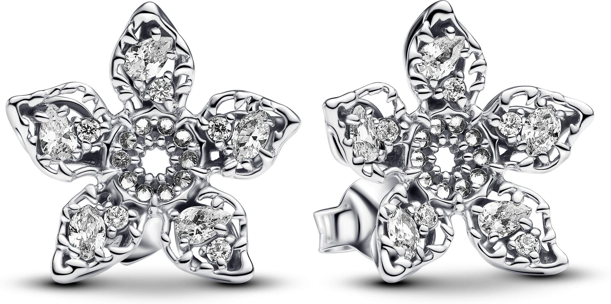 Pandora Sterling silver  Cubic Zirconia Clear 293573C01 Pendientes