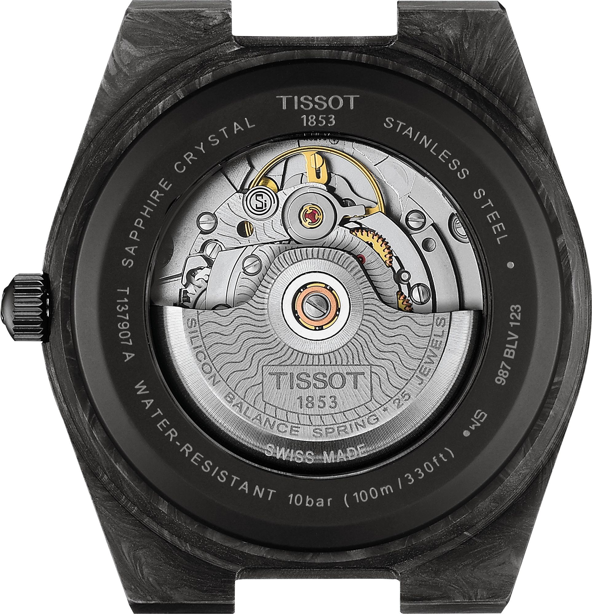 Tissot Powermatic 80 Carbon T137.907.97.201.00 Automatisch horloge voor heren