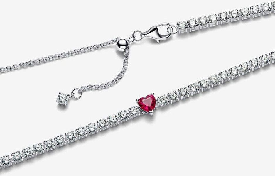 Pandora Sterling silver Mixed stone Red 393549C01-40 Halsketting voor dames Pandora Sterling silver Mixed stone Red 393549C01-40 Halsketting voor dames