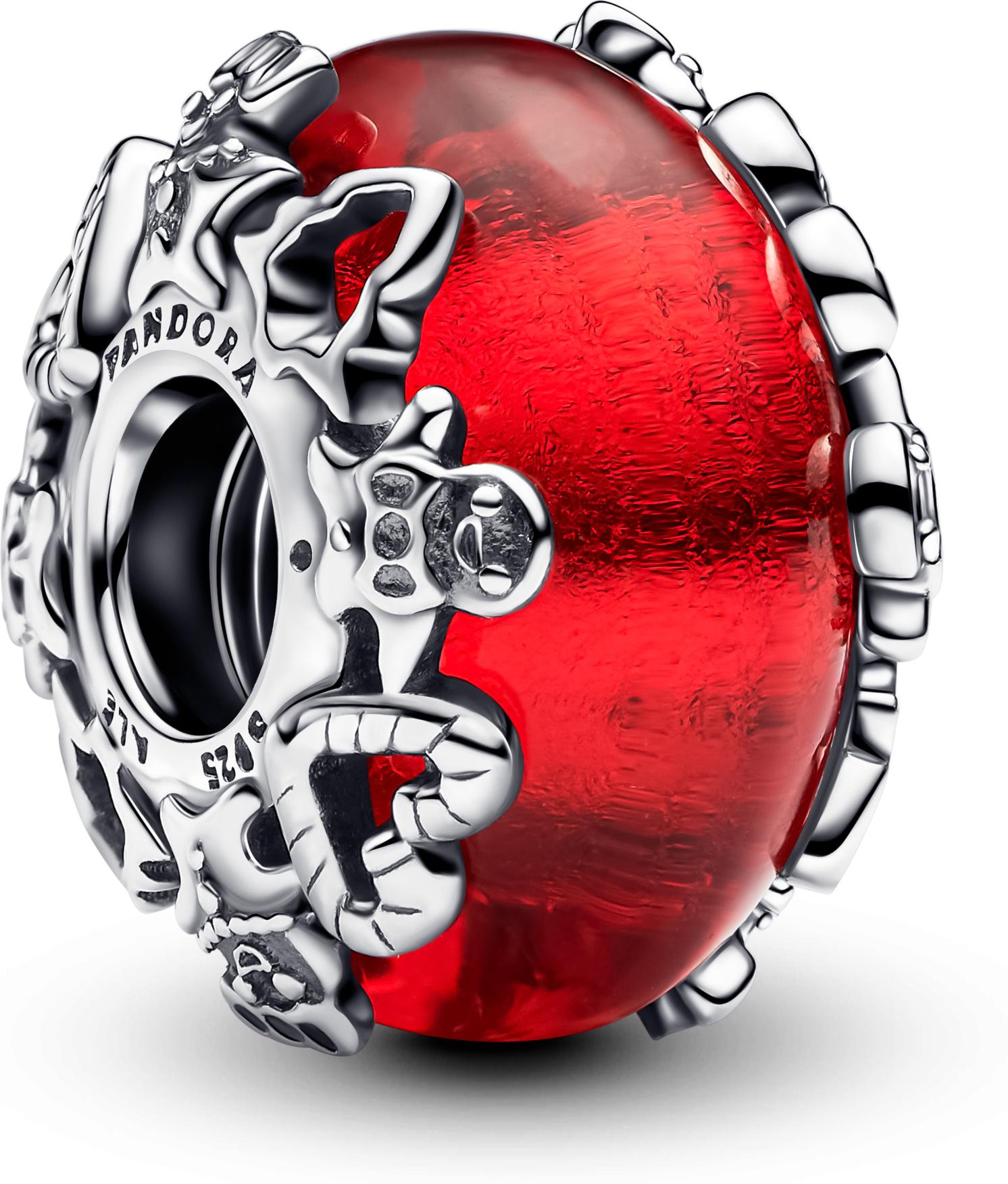 Pandora Sterling silver Glass  Red 793597C00 Anhänger