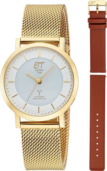 Eco Tech Time Solar Drive Funk ELS-11619-11MS Orologio a controllo radio donna Con cinturino di riserva Eco Tech Time Solar Drive Funk ELS-11619-11MS Orologio a controllo radio donna Con cinturino di riserva