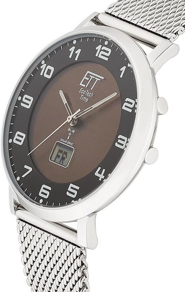 Eco Tech Time Solar Drive Funk EGS-11624-22MS Reloj radiocontrolado para hombres Con pulsera adicional