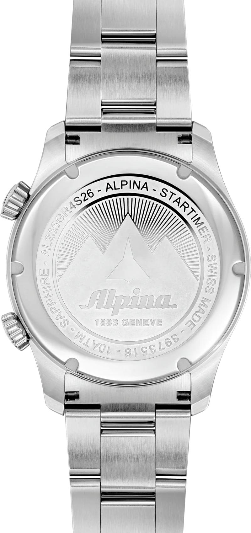 Alpina Geneve PILOT QUARTZ WORLDTIMER AL-255GR4S26B Heren armbandhorloge