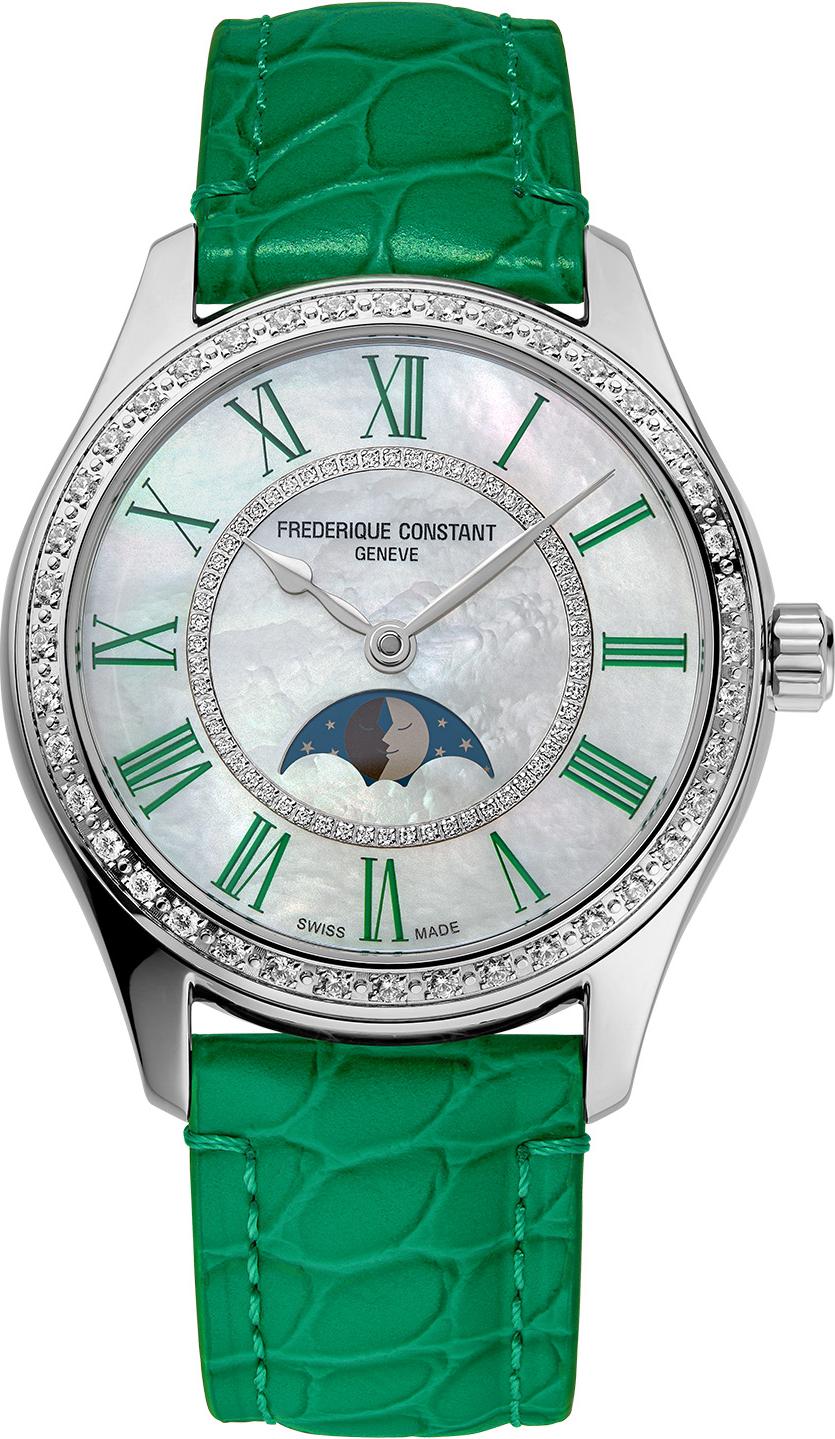 Frederique Constant Geneve ELEGANCE LUNA FC-331MPWGRD3BD6 Montre Automatique pour femmes Indicateur de la phase de la lu