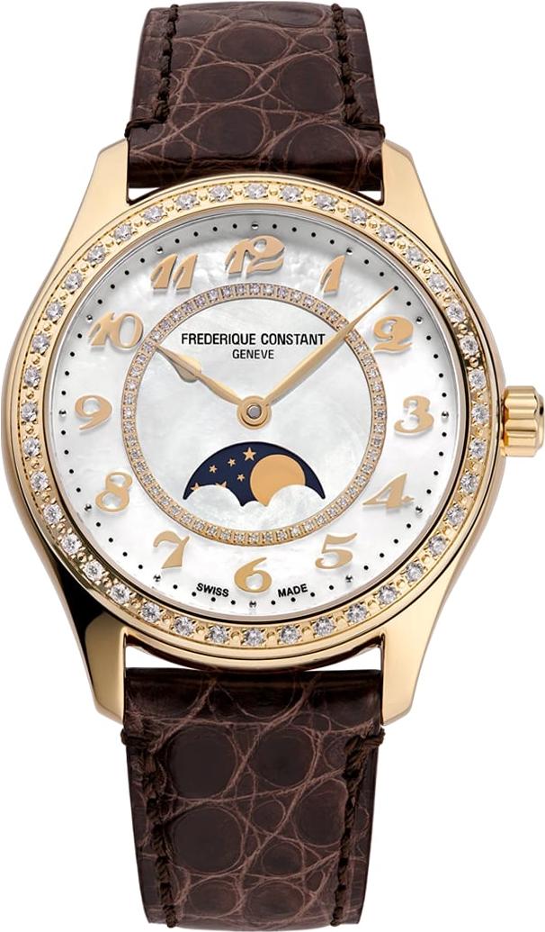 Frederique Constant Geneve ELEGANCE FC-331MPWD3BD5 Montre Automatique pour femmes Indicateur de la phase de la lune