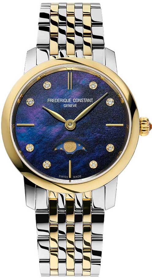 Frederique Constant Geneve SLIMLINE LADIES MOONPHASE FC-206MPND1S3B Montre Bracelet pour femmes Indicateur de la phase d