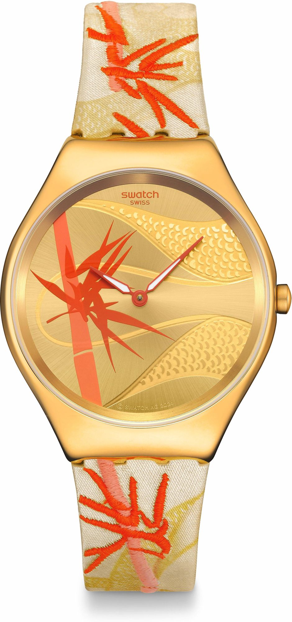 Swatch GOLDEN RED BAMBOO SYXZ105 Reloj unisex Momento Estelar de Diseño