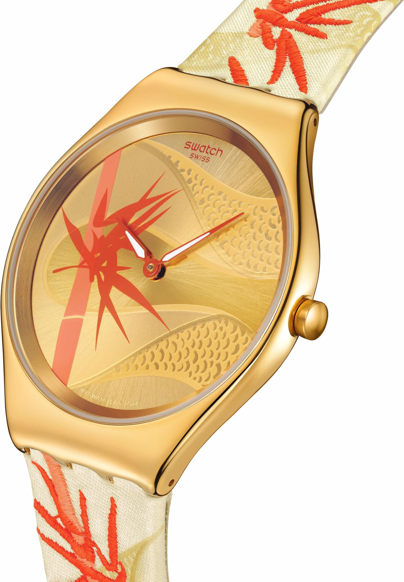 Swatch GOLDEN RED BAMBOO SYXZ105 Reloj unisex Momento Estelar de Diseño