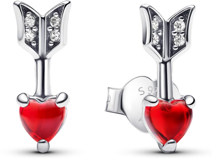 Pandora Pfeil & Murano-Glas Herz Ohrstecker 293668C01 Boucles d'oreille Pandora Pfeil & Murano-Glas Herz Ohrstecker 293668C01 Boucles d'oreille