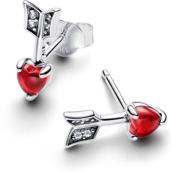 Pandora Pfeil & Murano-Glas Herz Ohrstecker 293668C01 Boucles d'oreille Pandora Pfeil & Murano-Glas Herz Ohrstecker 293668C01 Boucles d'oreille