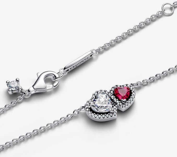 Pandora Strahlenkranz Herzen Anhänger-Halskette 393632C01-45 Halsketting voor dames Pandora Strahlenkranz Herzen Anhänger-Halskette 393632C01-45 Halsketting voor dames