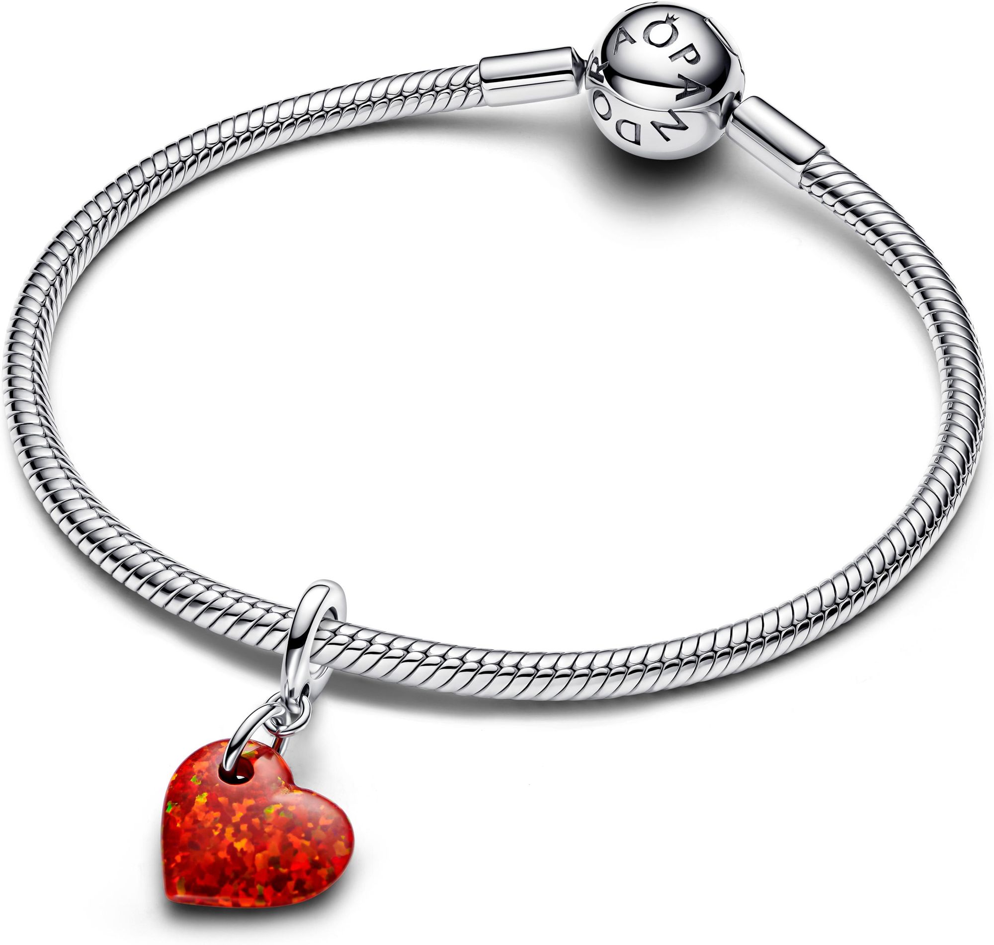 Pandora Schillerndes Rotes Herz Charm-Anhänger 793348C01 Charm Anhänger