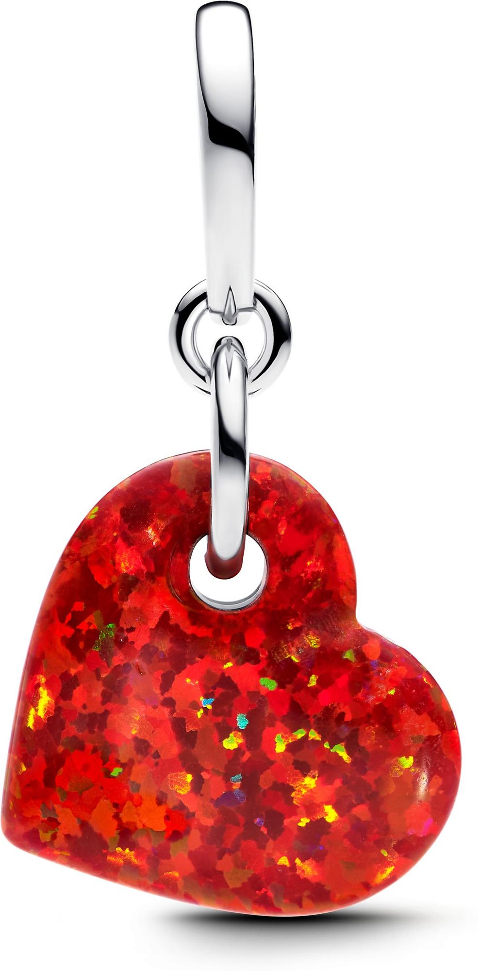 Pandora Schillerndes Rotes Herz Charm-Anhänger 793348C01 Charm Anhänger