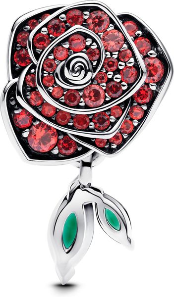 Pandora Funkelnde Blühende Rose Charm 793201C02 Charm-hanger Pandora Funkelnde Blühende Rose Charm 793201C02 Charm-hanger