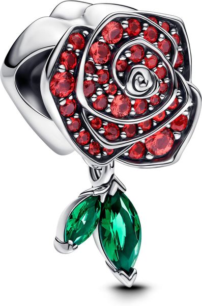 Pandora Funkelnde Blühende Rose Charm 793201C02 Charm-hanger Pandora Funkelnde Blühende Rose Charm 793201C02 Charm-hanger