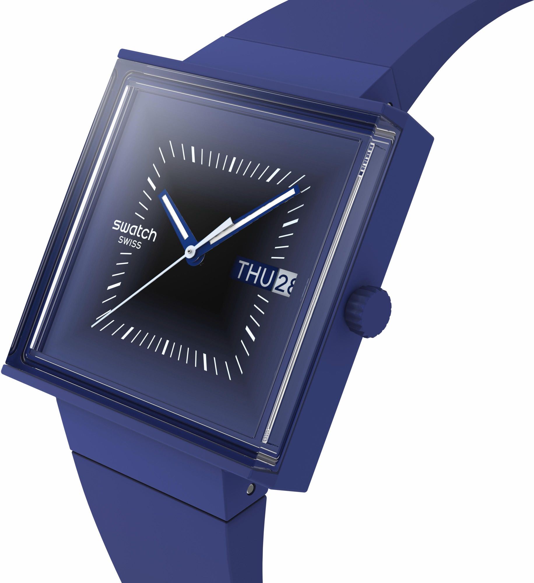 Swatch SQUARELY BLACKLIGHT SO34N700 Unisex horloge