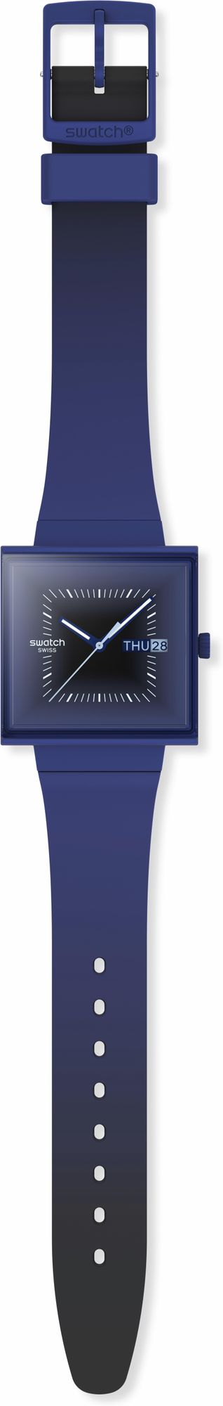 Swatch SQUARELY BLACKLIGHT SO34N700 Unisex horloge