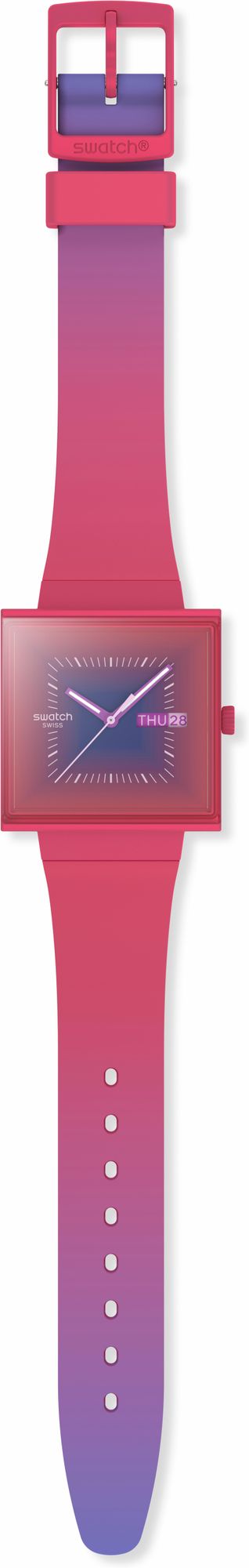 Swatch SQUARELY BERRY SO34R700 Unisex horloge