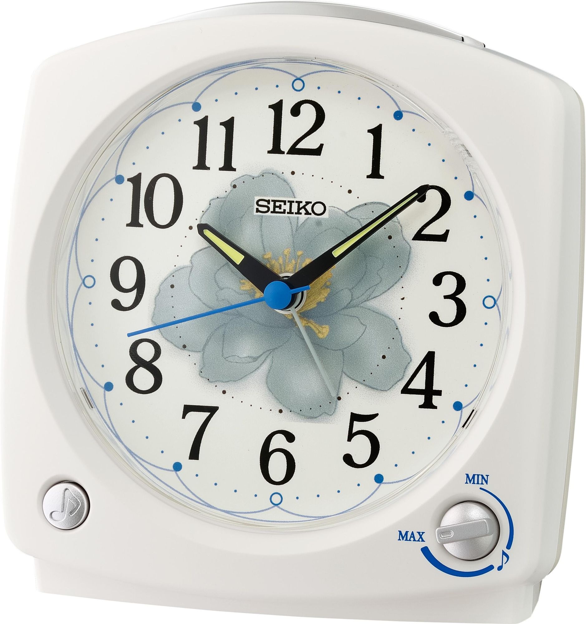 Seiko Clocks QHP012W Alarm Clock With Alarm