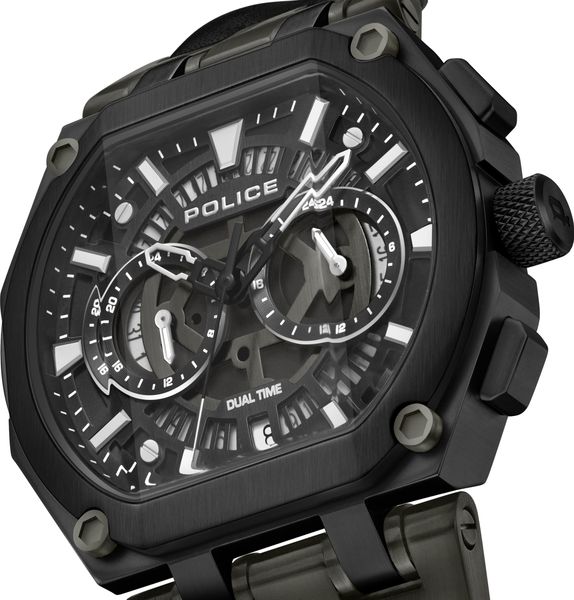 Police SHIELD PEWGF0054401 Chronographe pour homme Écran de Visualisation Dual Police SHIELD PEWGF0054401 Chronographe pour homme Écran de Visualisation Dual