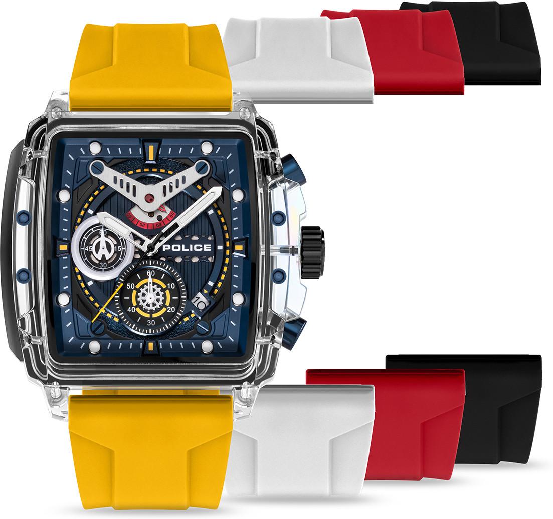 Police CLOUT PEWGO0052402-SET Cronógrafo para hombres Con pulsera adicional Police CLOUT PEWGO0052402-SET Cronógrafo para hombres Con pulsera adicional