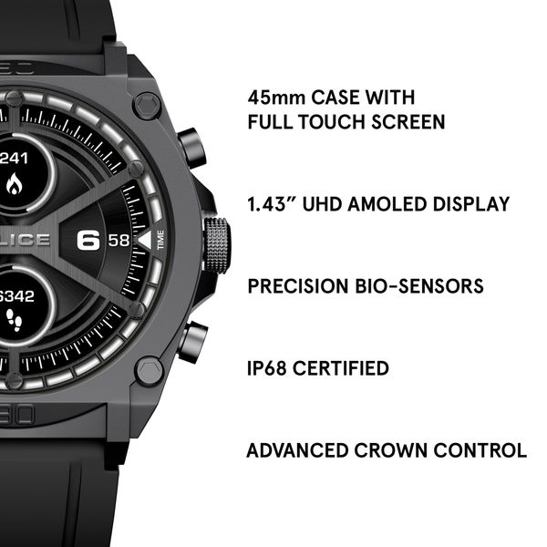 Police MY.AVATAR PEIUN0000102 montre connectée Avec Bluetooth Police MY.AVATAR PEIUN0000102 montre connectée Avec Bluetooth