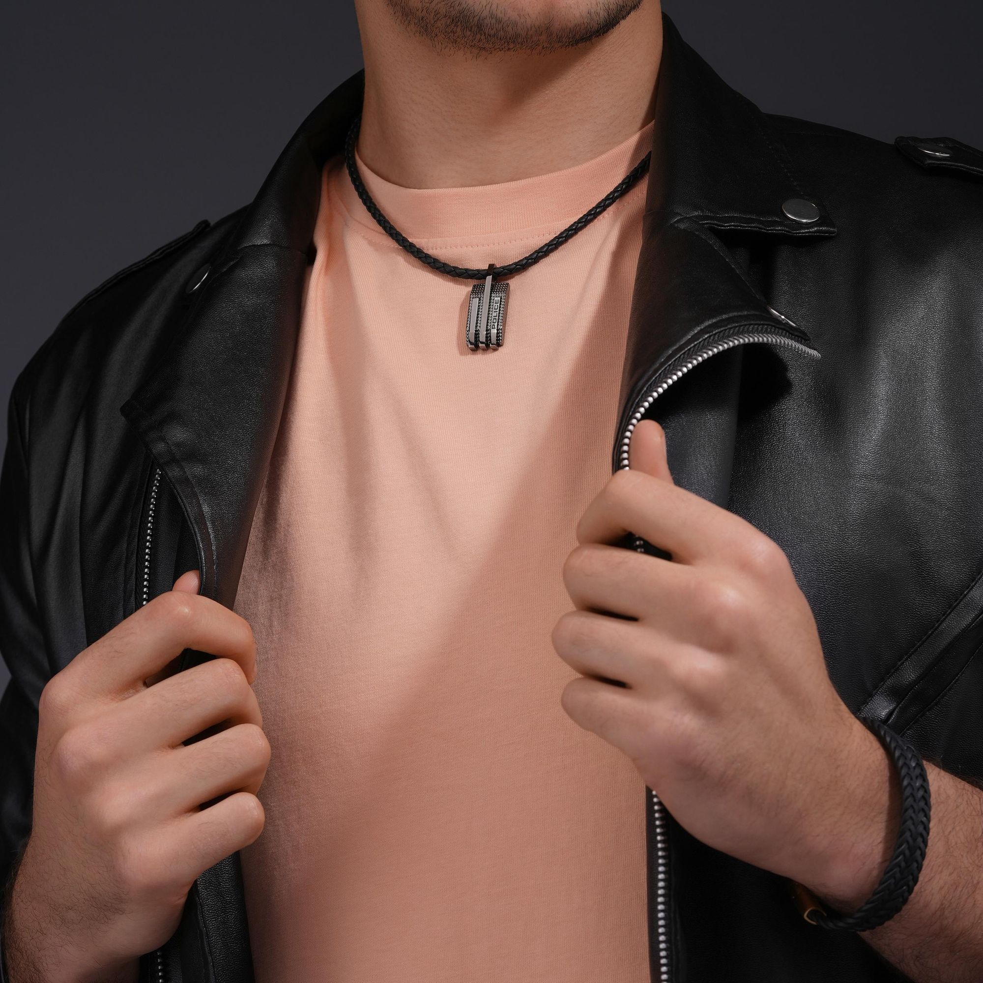 Police Jewelry GRIPCORD PEAGN0038102 Herrenhalskette