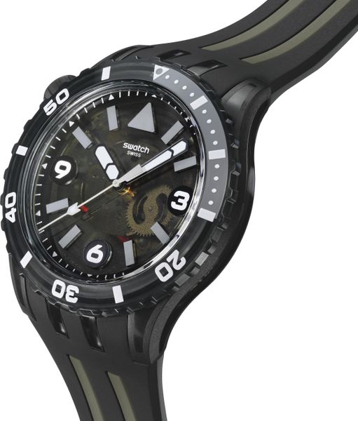 Swatch BLACK SEA NETTLE SSCU09B100 Unisex horloge Swatch BLACK SEA NETTLE SSCU09B100 Unisex horloge