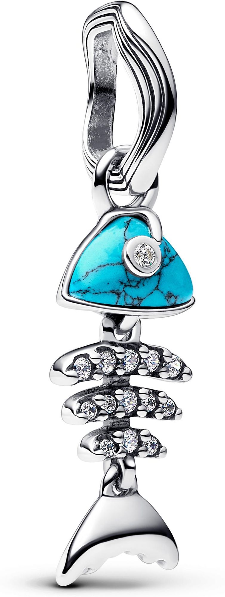 Pandora Türkisfarbener Fischgräte Charm-Anhänger 793894C01 Charm-hanger Pandora Türkisfarbener Fischgräte Charm-Anhänger 793894C01 Charm-hanger