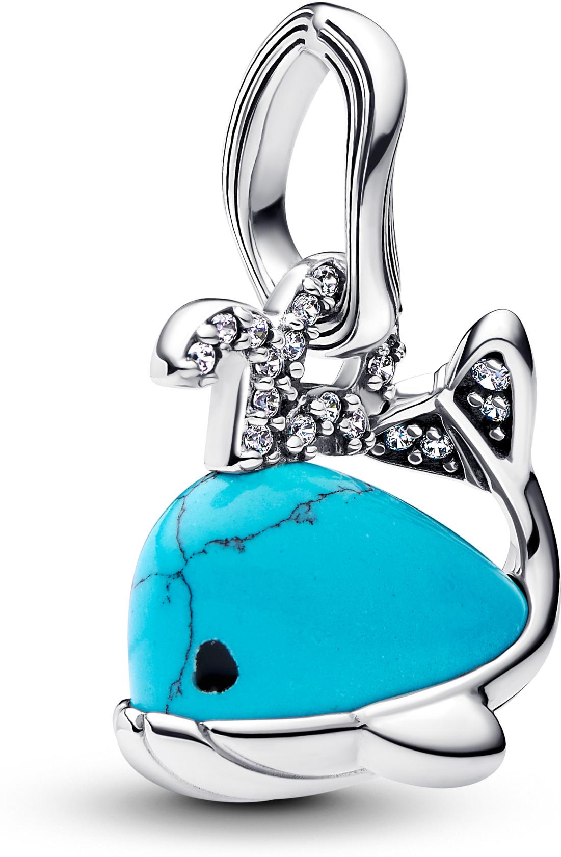 Pandora Türkisfarbener Wal Charm-Anhänger 793822C01 Charm-hanger Pandora Türkisfarbener Wal Charm-Anhänger 793822C01 Charm-hanger