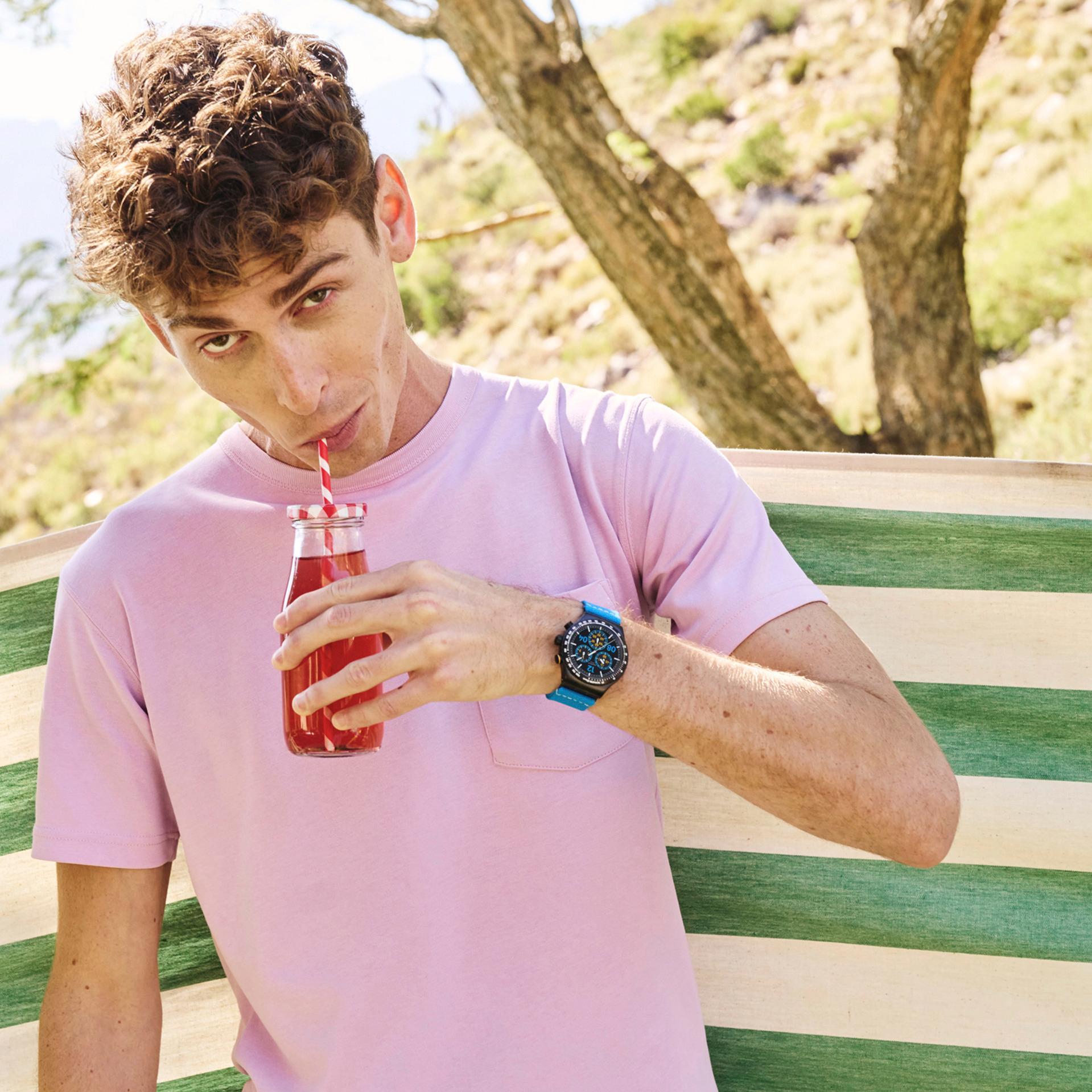 Swatch MOMENTS IN BLUE YVB100 Cronografo uomo