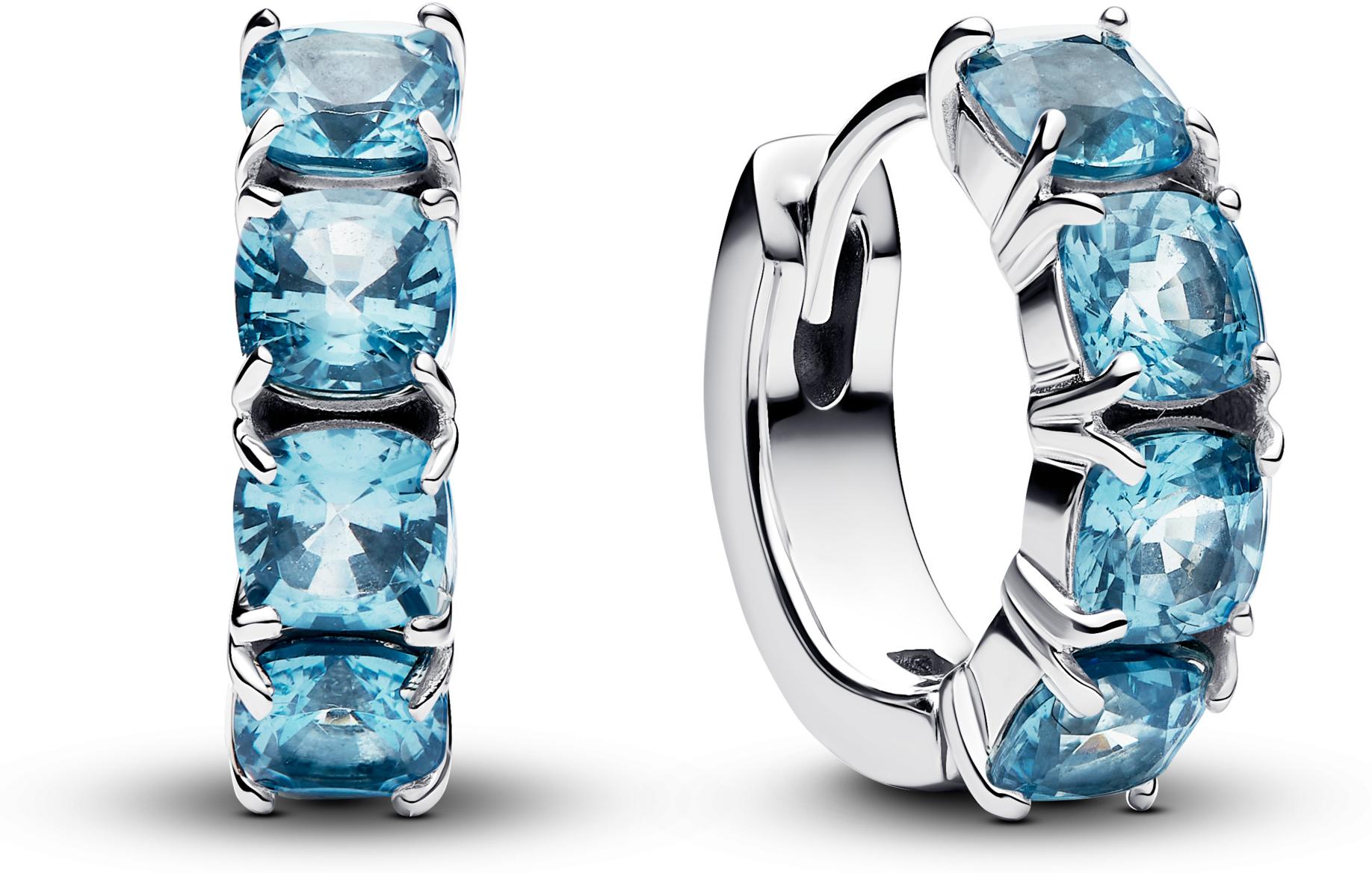 Pandora Hellblaue Creolen-Ohrringe 293851C01 Orecchini Pandora Hellblaue Creolen-Ohrringe 293851C01 Orecchini