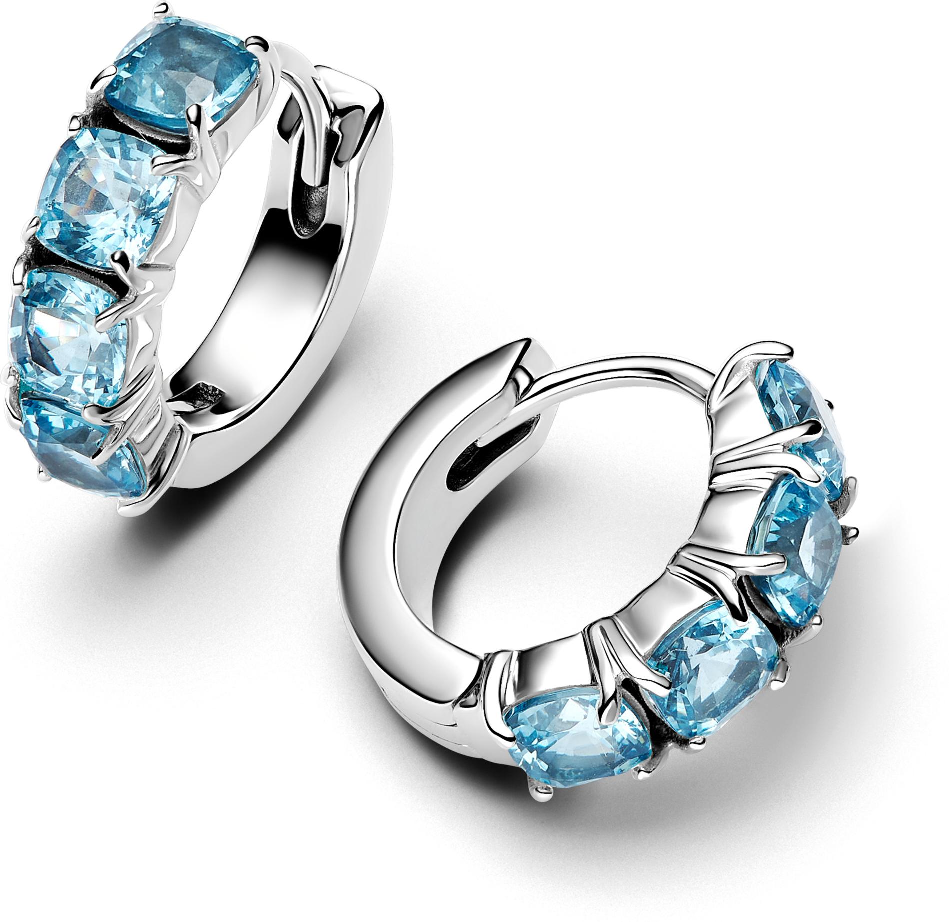 Pandora Hellblaue Creolen-Ohrringe 293851C01 Orecchini Pandora Hellblaue Creolen-Ohrringe 293851C01 Orecchini