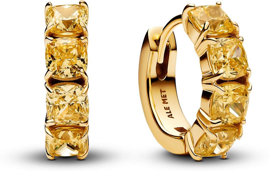 Pandora Gelbe Creolen-Ohrringe 263851C02 Pendientes Pandora Gelbe Creolen-Ohrringe 263851C02 Pendientes