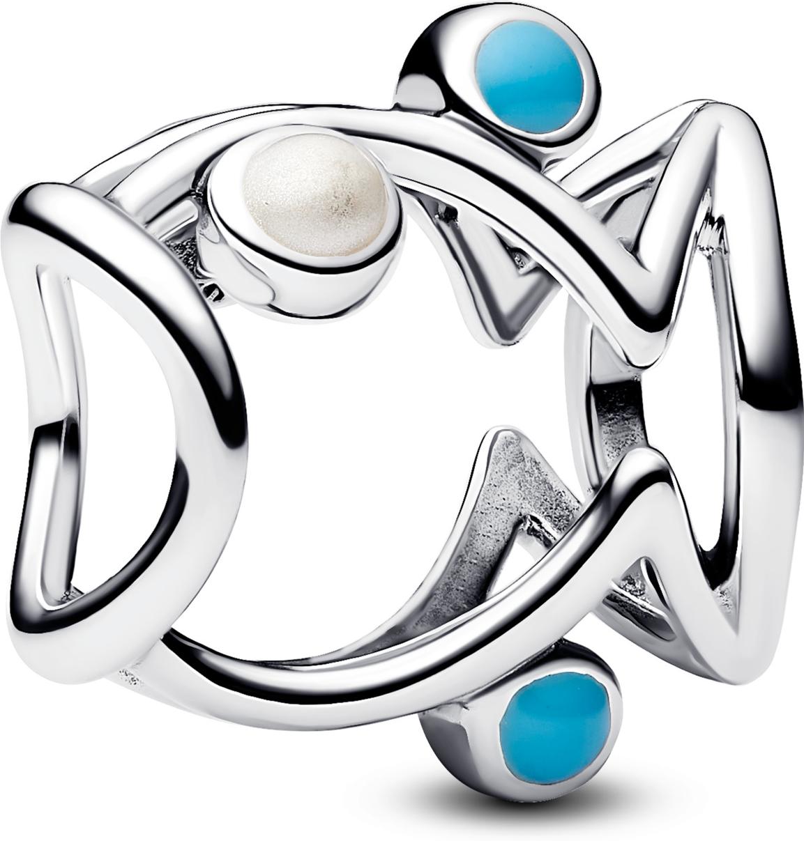 Pandora Offen gearbeiteter Fisch Charm 793819C01 Pendiente Charm