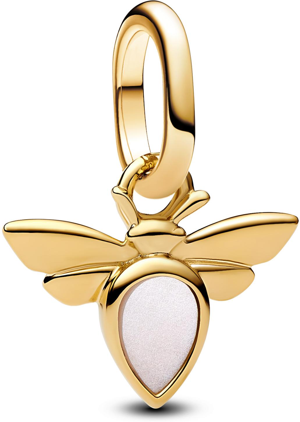 Pandora Weiße Biene Mini-Charm-Anhänger 763826C01 Charm-hanger Pandora Weiße Biene Mini-Charm-Anhänger 763826C01 Charm-hanger
