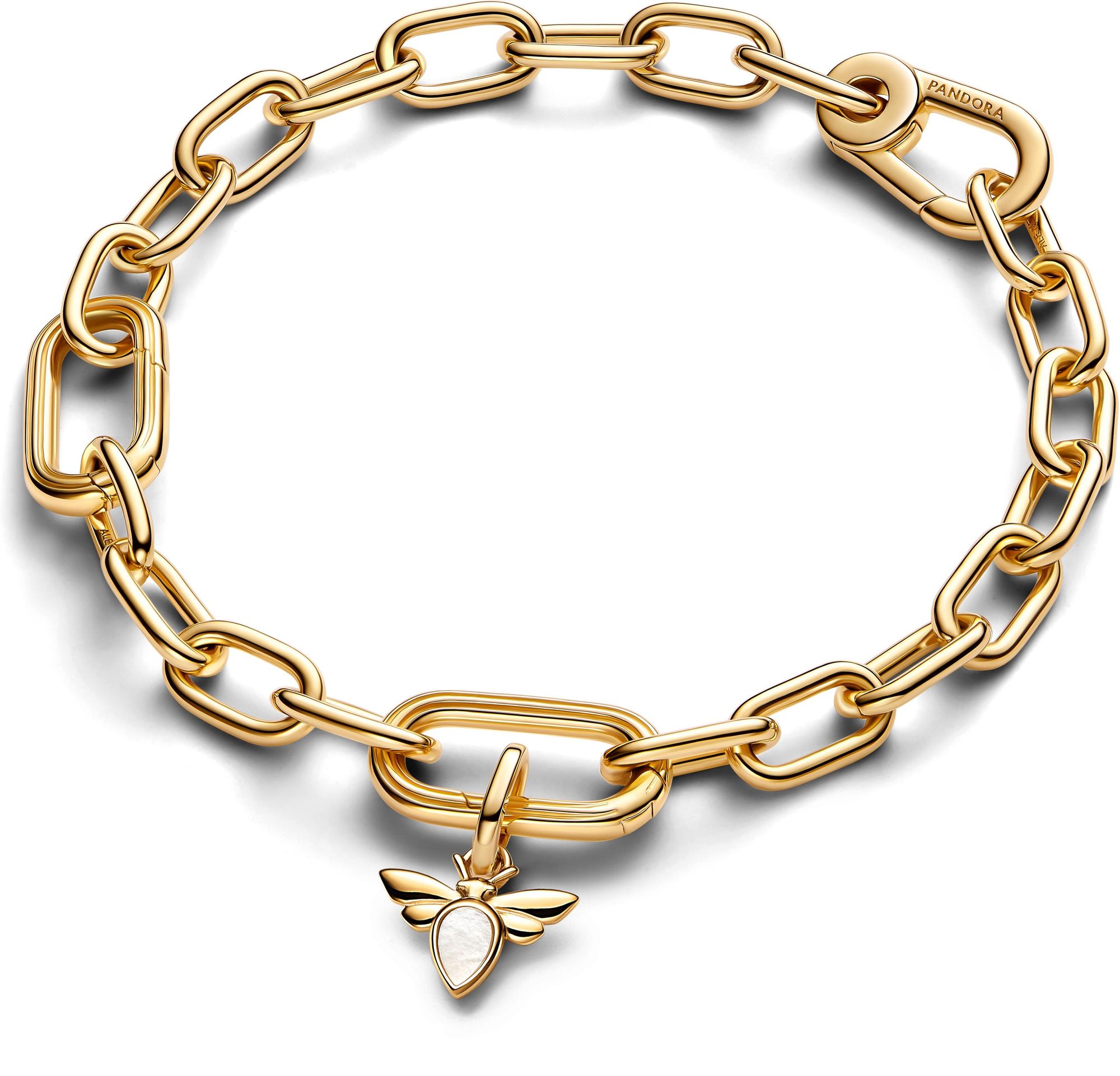 Pandora Weiße Biene Mini-Charm-Anhänger 763826C01 Charm-hanger Pandora Weiße Biene Mini-Charm-Anhänger 763826C01 Charm-hanger