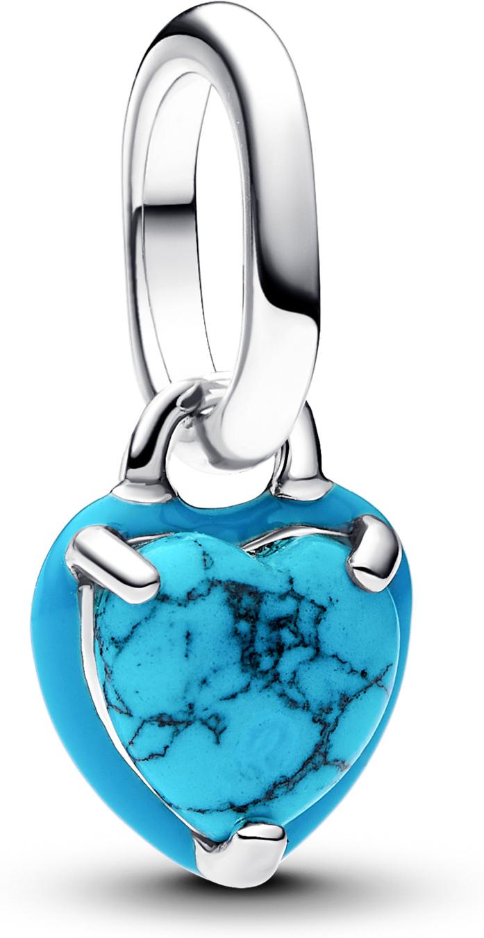 Pandora Türkisfarbenes Herz Mini-Charm-Anhänger 793827C01 Charm Pandora Türkisfarbenes Herz Mini-Charm-Anhänger 793827C01 Charm