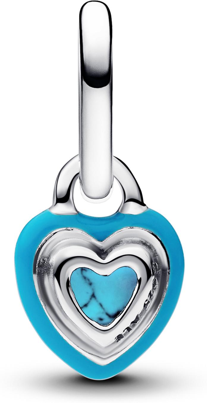 Pandora Türkisfarbenes Herz Mini-Charm-Anhänger 793827C01 Charm Pandora Türkisfarbenes Herz Mini-Charm-Anhänger 793827C01 Charm