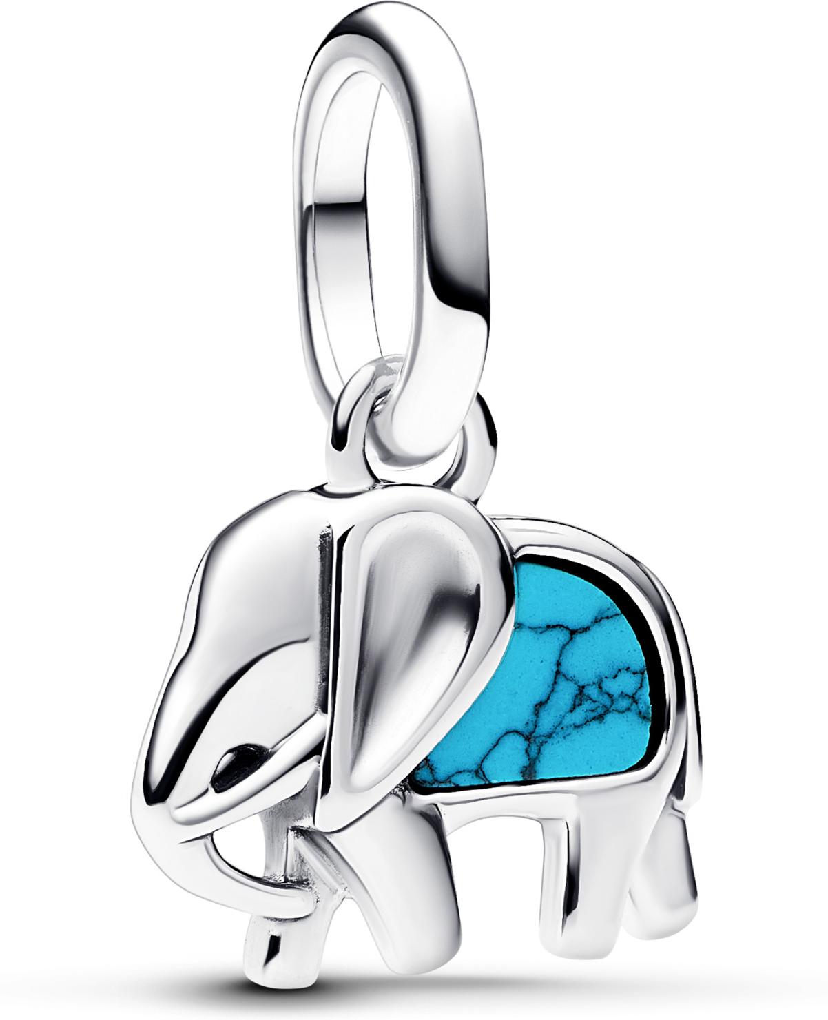 Pandora Türkisfarbener Elefant Mini-Charm-Anhänger 793858C01 Pendiente Charm