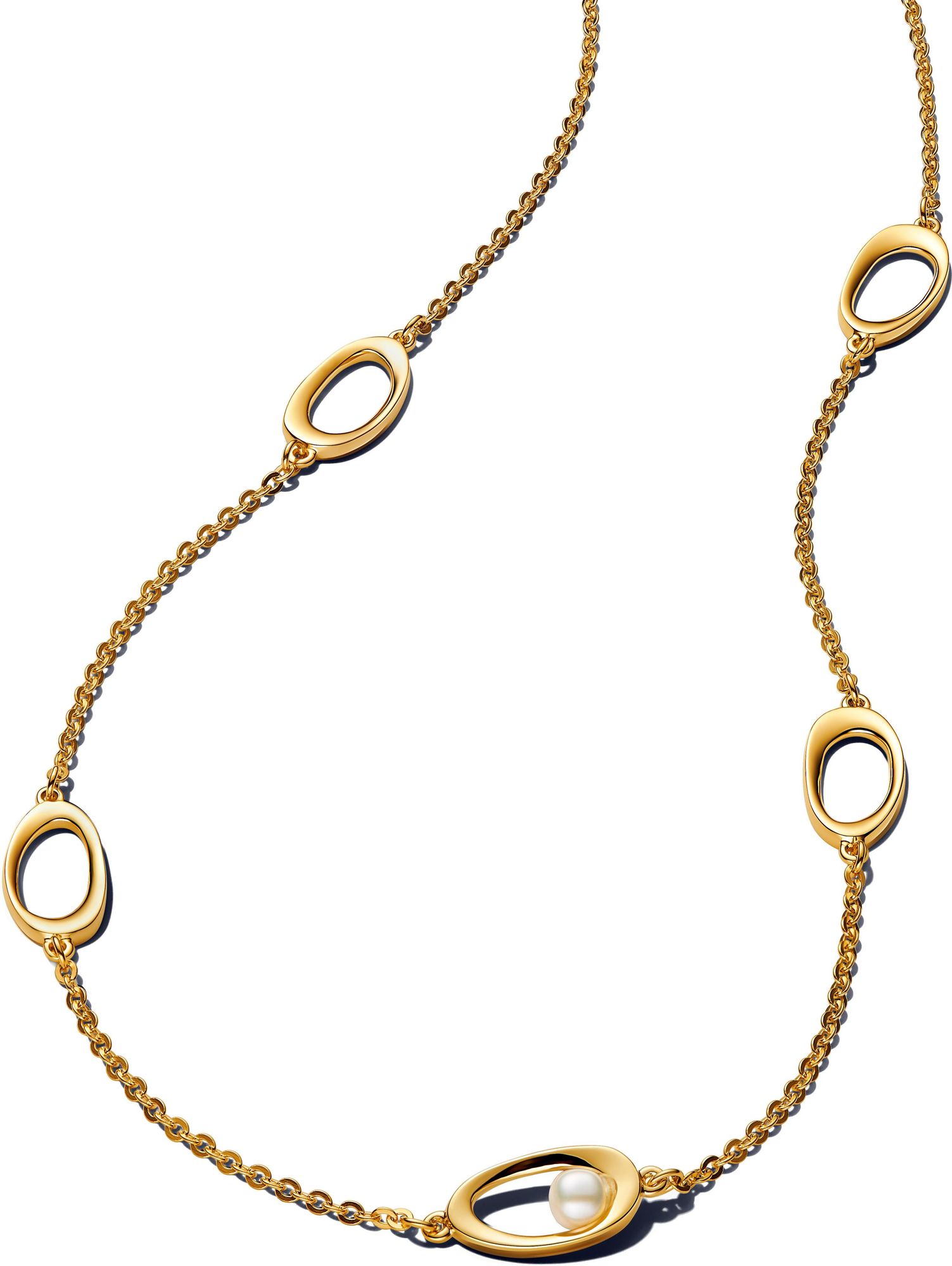 Pandora Organisch Geformtes Oval & Behandelte Süßwasserzuchtperle Halskette 363883C01-45 Damenhalskette Pandora Organisch Geformtes Oval & Behandelte Süßwasserzuchtperle Halskette 363883C01-45 Damenhalskette