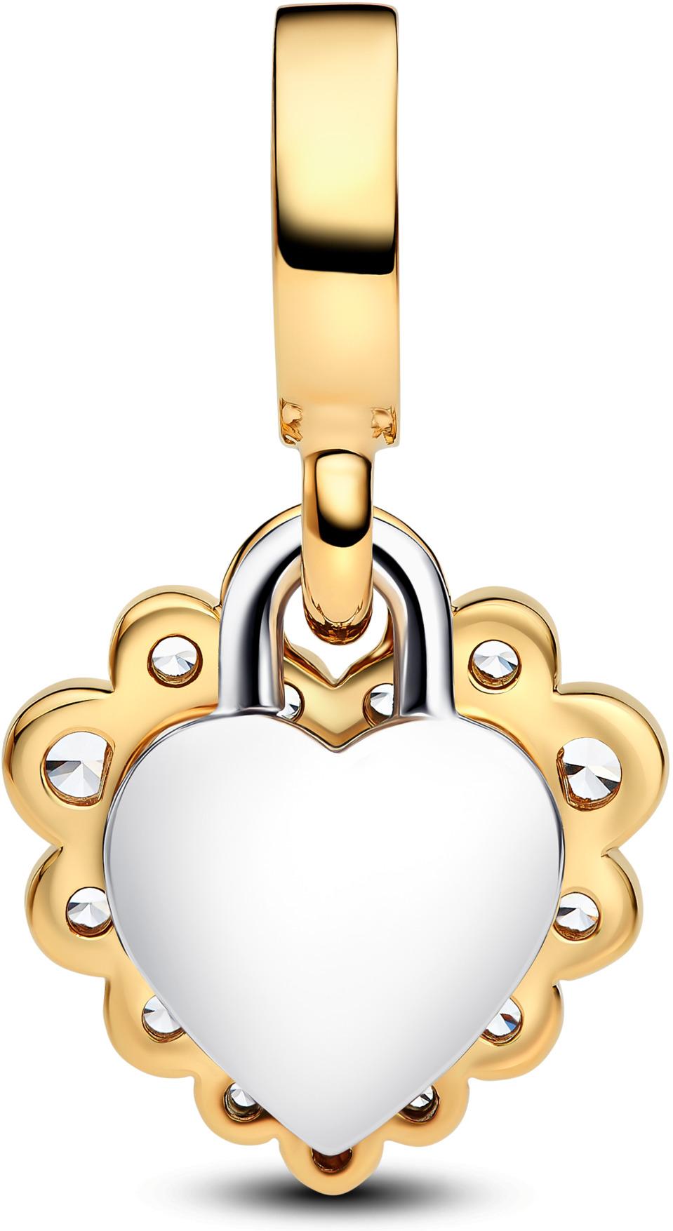 Pandora Funkelnder Doppel-Herzanhänger Charm 763765C01 Pendiente Charm Pandora Funkelnder Doppel-Herzanhänger Charm 763765C01 Pendiente Charm