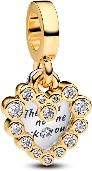 Pandora Funkelnder Doppel-Herzanhänger Charm 763765C01 Charm Anhänger Pandora Funkelnder Doppel-Herzanhänger Charm 763765C01 Charm Anhänger