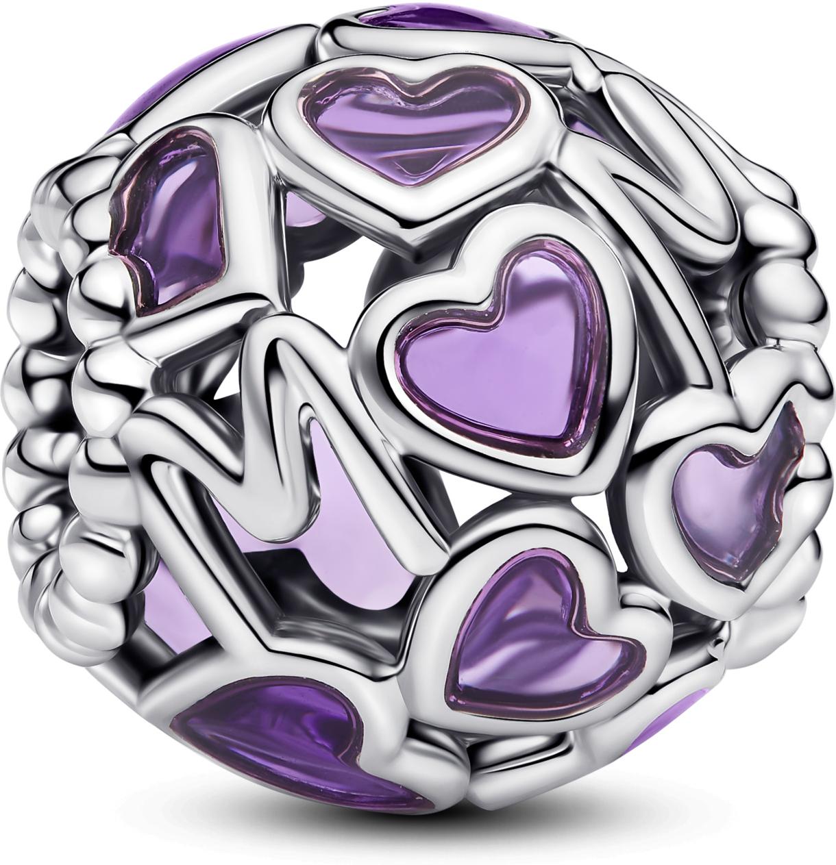 Pandora Offen gearbeitete Herzen Mum-Charm 793772C01 Pendente charm