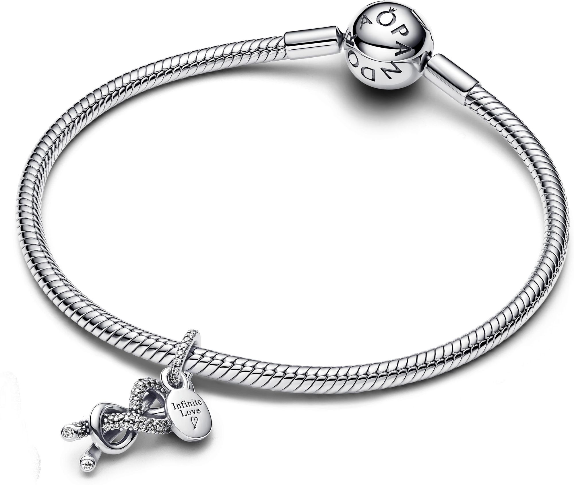 Pandora Pavé Unendlichkeitsknoten Charm-Anhänger 793780C01 Pendente charm Pandora Pavé Unendlichkeitsknoten Charm-Anhänger 793780C01 Pendente charm