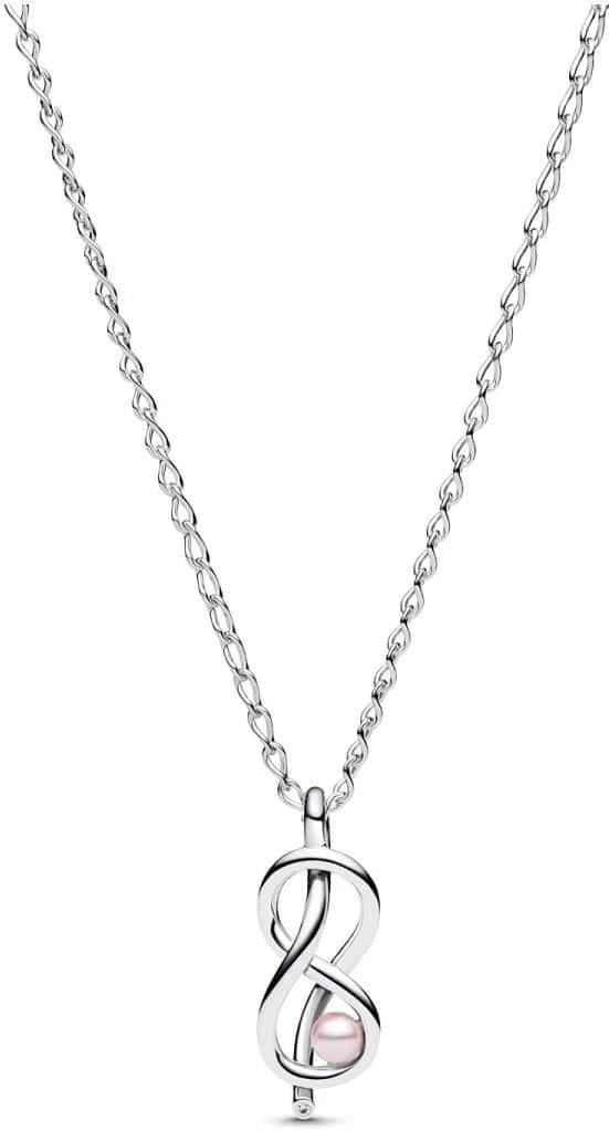 Pandora Unendlichkeitsknoten Halskette 393762C01-50 Cadena de cuello para mujeres