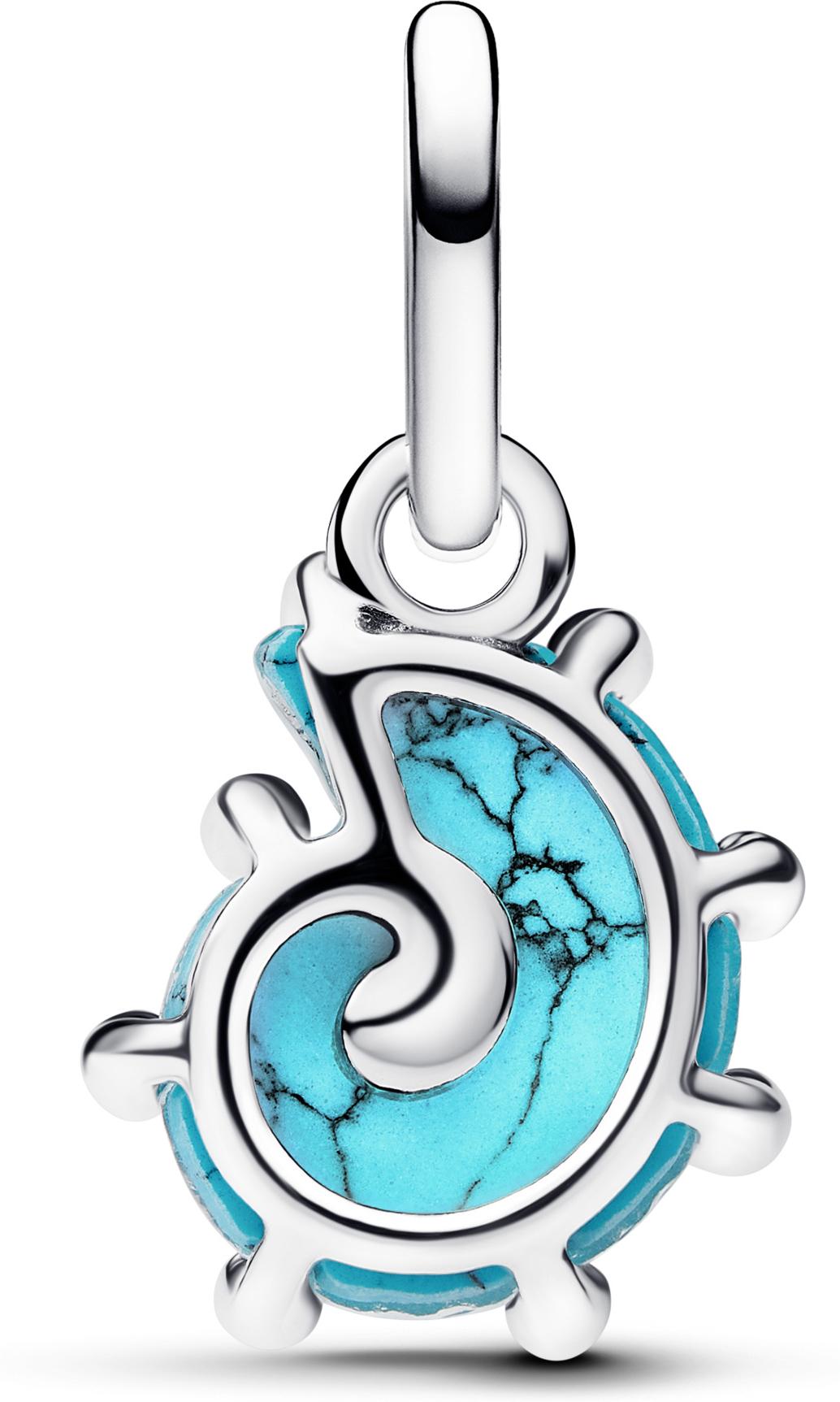 Pandora Blaue Murano-Glas Meeresschnecke Charm-Anhänger 793900C01 Pendiente Charm